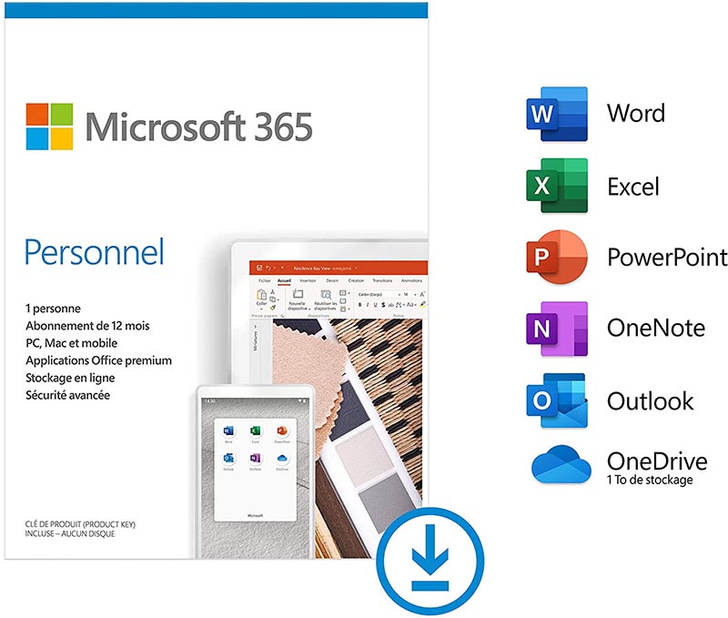 acheter Microsoft 365 Personnel code d'activation