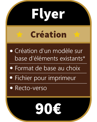 Tarifs création flyers Formule 1 prix
