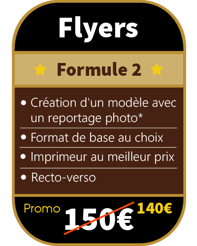 Tarifs création flyers Formule 2 prix devis graphiste