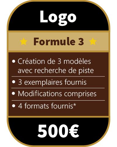Tarifs création logo Formule 3 prix graphiste