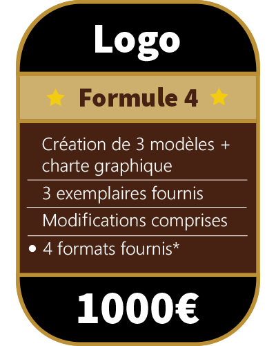 Tarifs création logo Formule 4 prix graphiste
