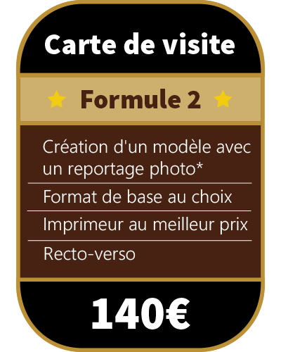 Tarifs création carte visite Formule 2 prix graphiste