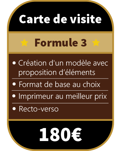 Tarifs création carte visite Formule 3 prix graphiste